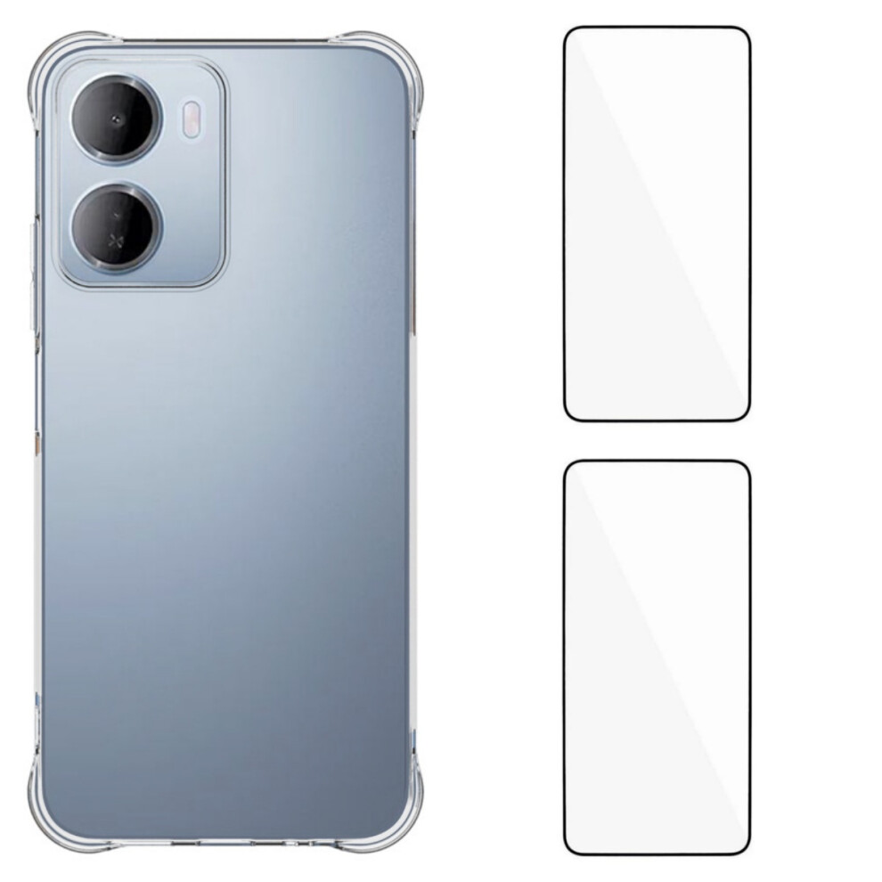 (Transparent) Phone Cover For Xiaomi Redmi 15A 5G Wl2 Series Tpu Case 2.0Mm Phone Cover With 2Pcs Tempered Glass 6914298417300