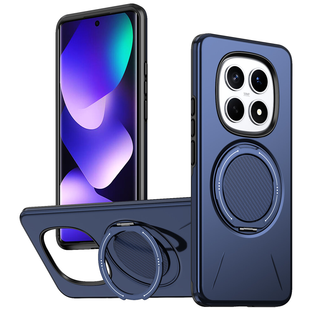 (Blue) Phone Cover For Xiaomi Poco M8 Pro 5G / Xiaomi Redmi Note 15 Pro+ 5G (Global) Magnetic Case Rotatin Blue 6914292930812