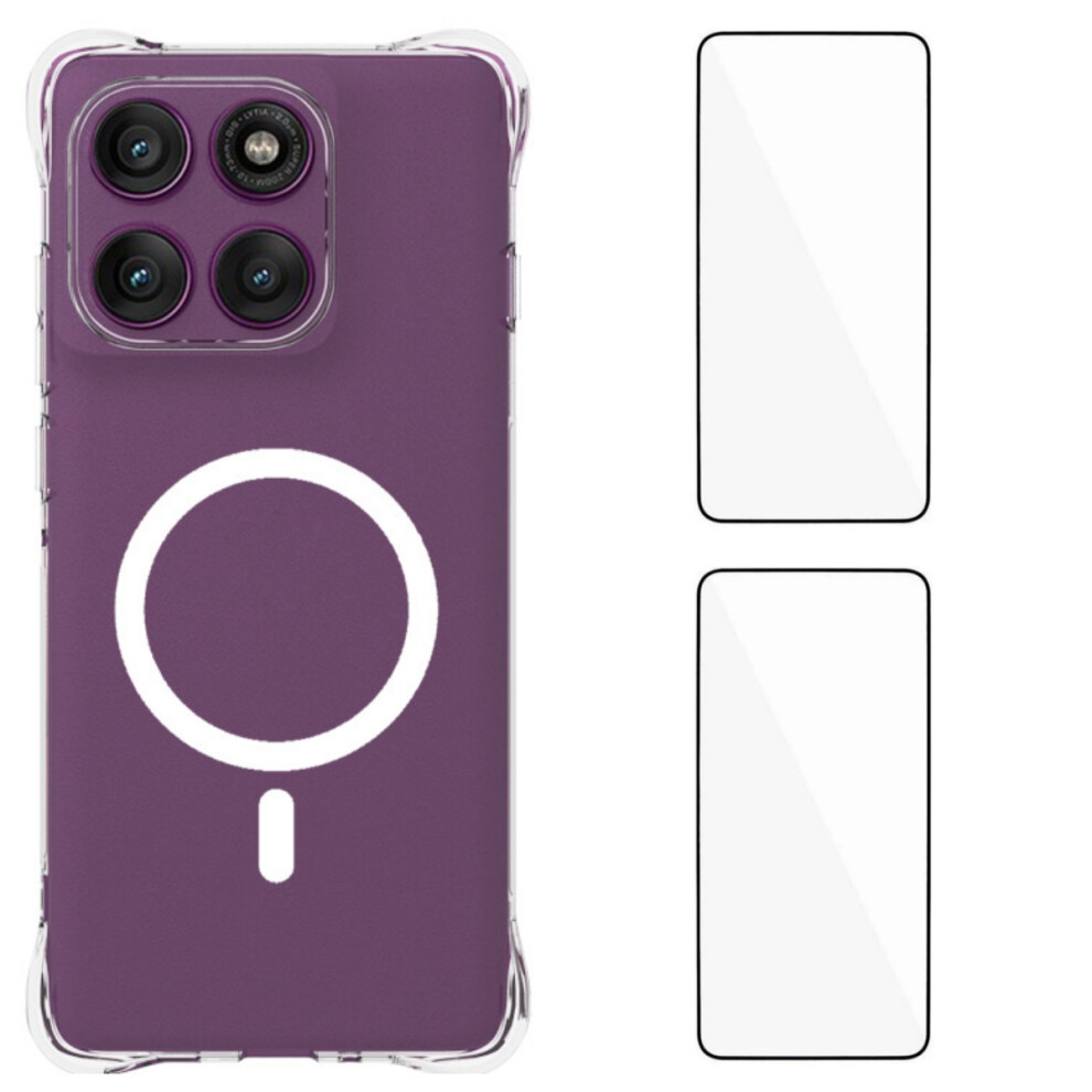 (Transparent) Phone Cover For Motorola Edge 60 Pro 5G Wl1 Series 2.0Mm Magnetic Case Clear Tpu Phone Back Cover 6914295810715