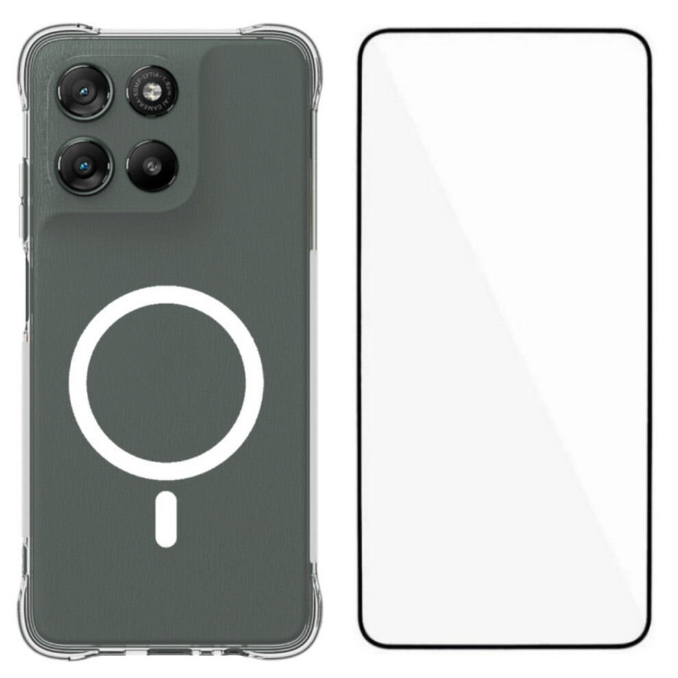 (Transparent) Phone Cover For Motorola Moto G67 Power 5G Wl2 Series 2.0Mm Magnetic Case Clear Tpu Phone Back Cov 6914299214045