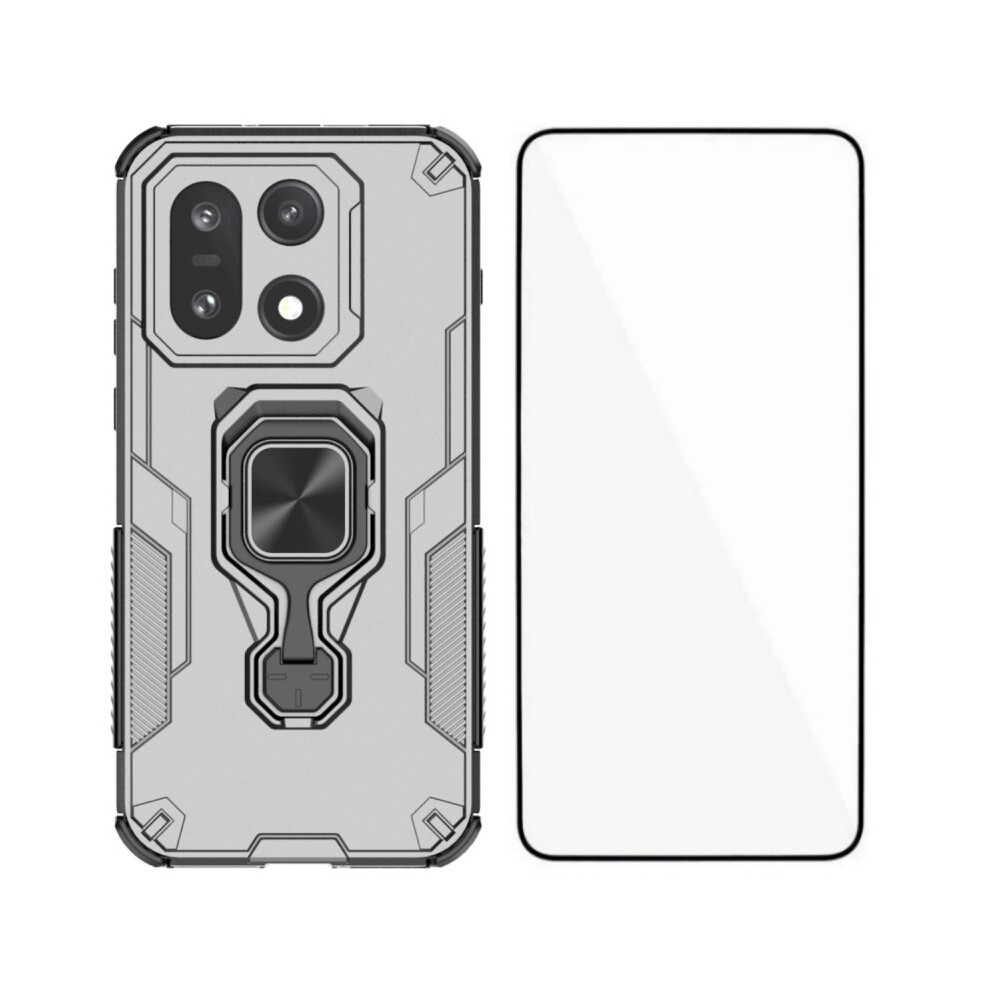 (Grey) Phone Cover For Oneplus 15 5G Phone Case Pc Tpu Back Cover Kickstand With Tempered Glass Grey 6914296243062