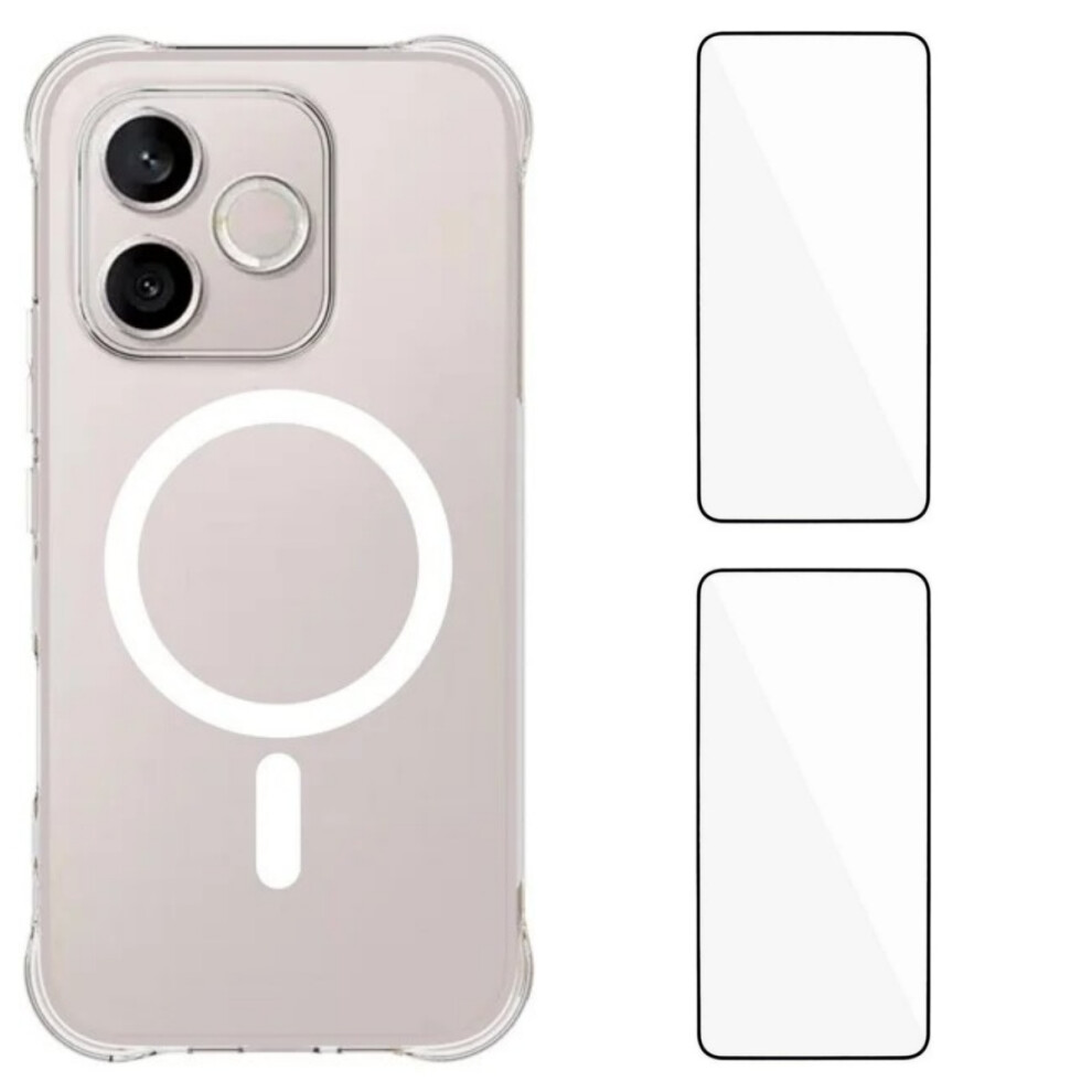 (Transparent) Phone Cover For Honor 600 Lite 5G Wl1 Series 2.0Mm Magnetic Case Clear Tpu Phone Back Cover With 2 6914299454069