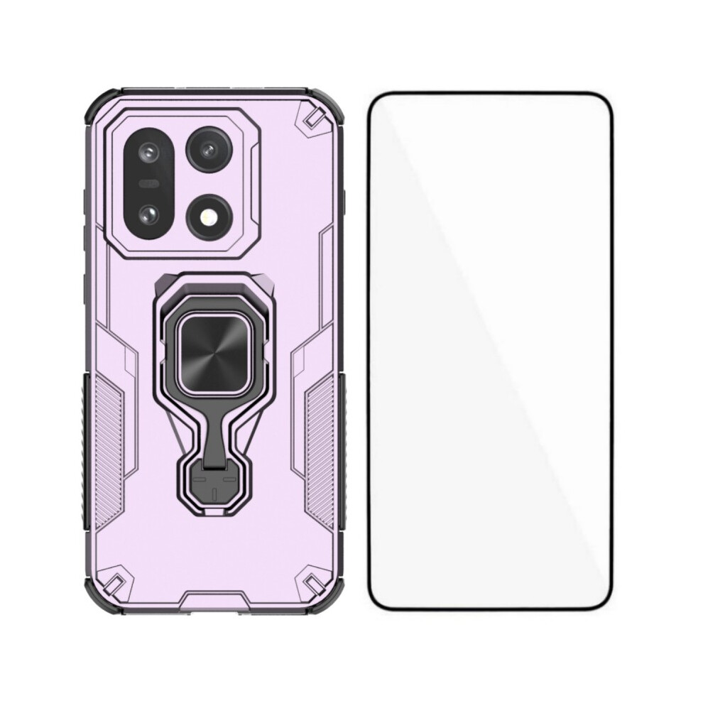 (Purple) Phone Cover For Oneplus 15 5G Phone Case Pc Tpu Back Cover Kickstand With Tempered Glass Purple 6914298259504