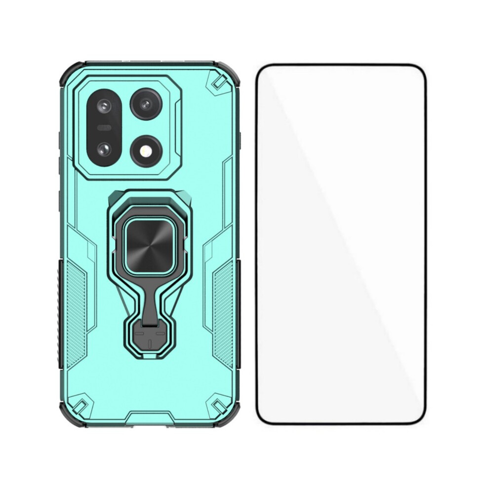 (Green) Phone Cover For Oneplus 15 5G Phone Case Pc Tpu Back Cover Kickstand With Tempered Glass Green 6914292410376