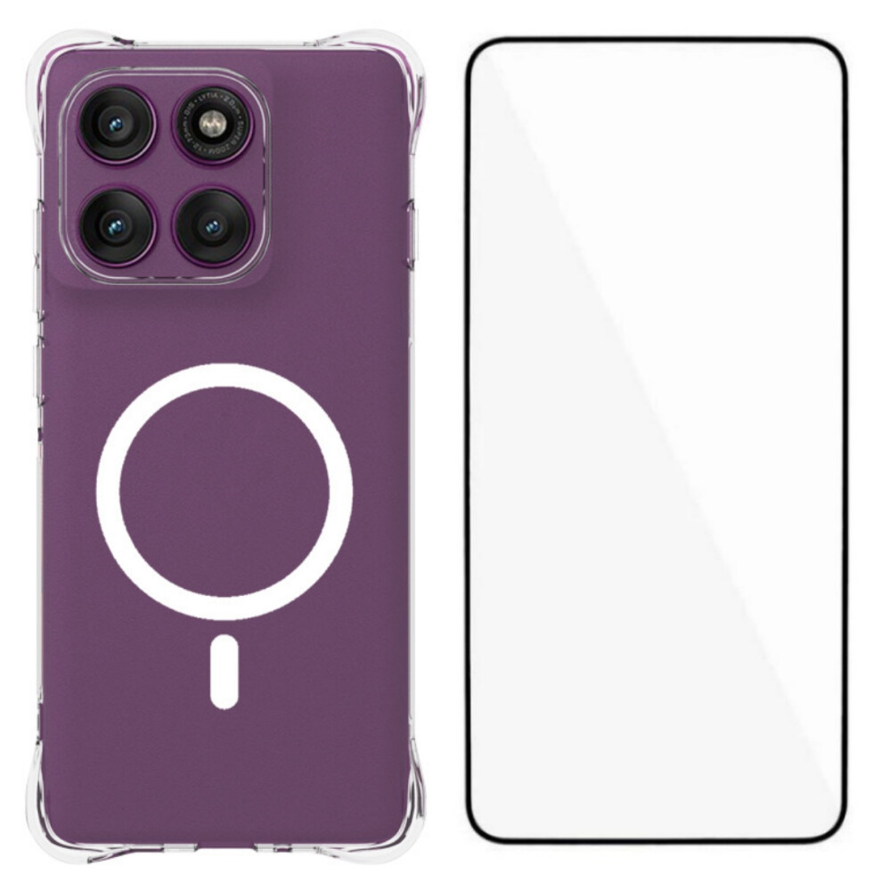 (Transparent) Phone Cover For Motorola Edge 60 Pro 5G Wl2 Series 2.0Mm Magnetic Case Clear Tpu Phone Back Cover 6914295492935