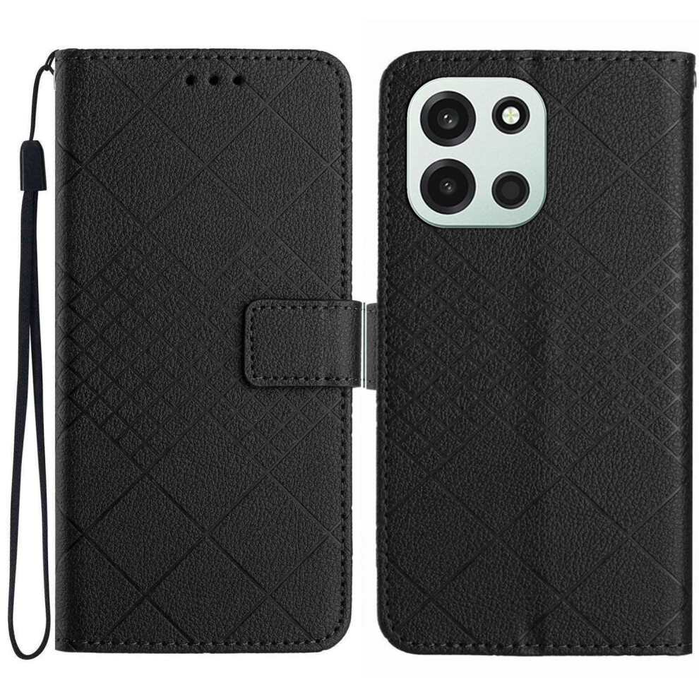 (Black) Phone Cover For Oneplus Nord 6 5G Case Wallet Imprint Pu Leather Flip Folio Phone Cover Black 6914292727320