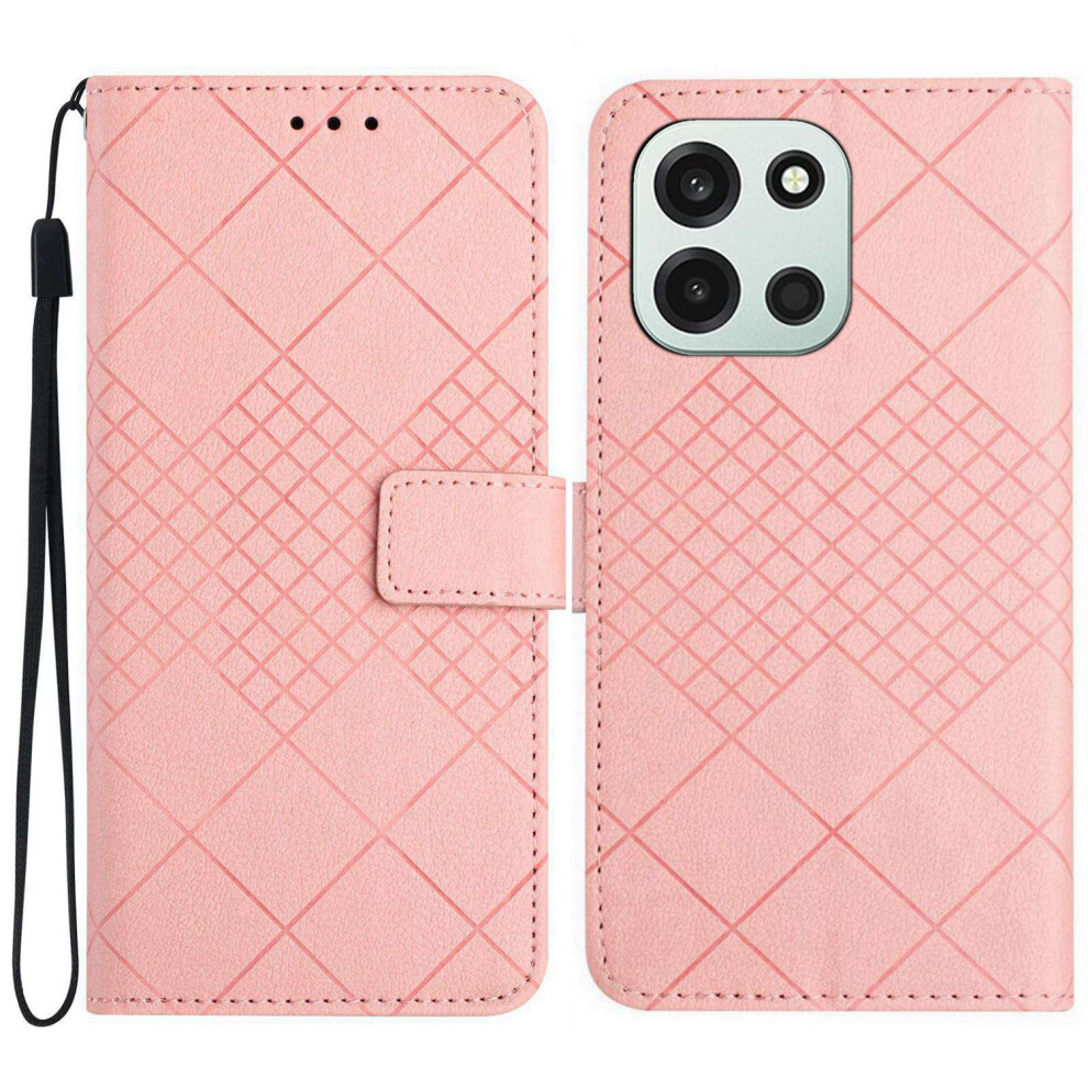 (Pink) Phone Cover For Oneplus Nord 6 5G Case Wallet Imprint Pu Leather Flip Folio Phone Cover Pink 6914290337217