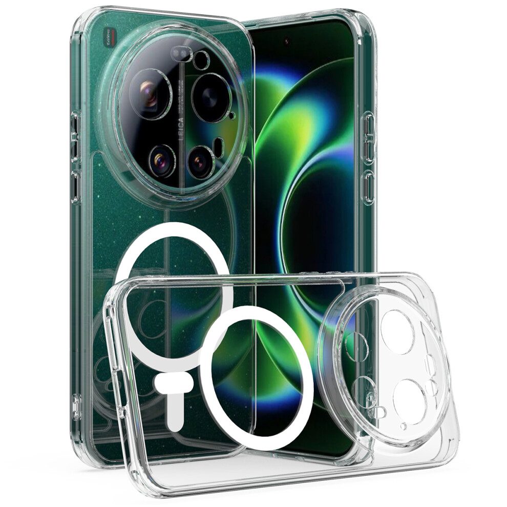 (Clear) Phone Cover For Xiaomi 17 Ultra 5G Clear Phone Magnetic Case Tpu + Acrylic Back Cover 6914299184614
