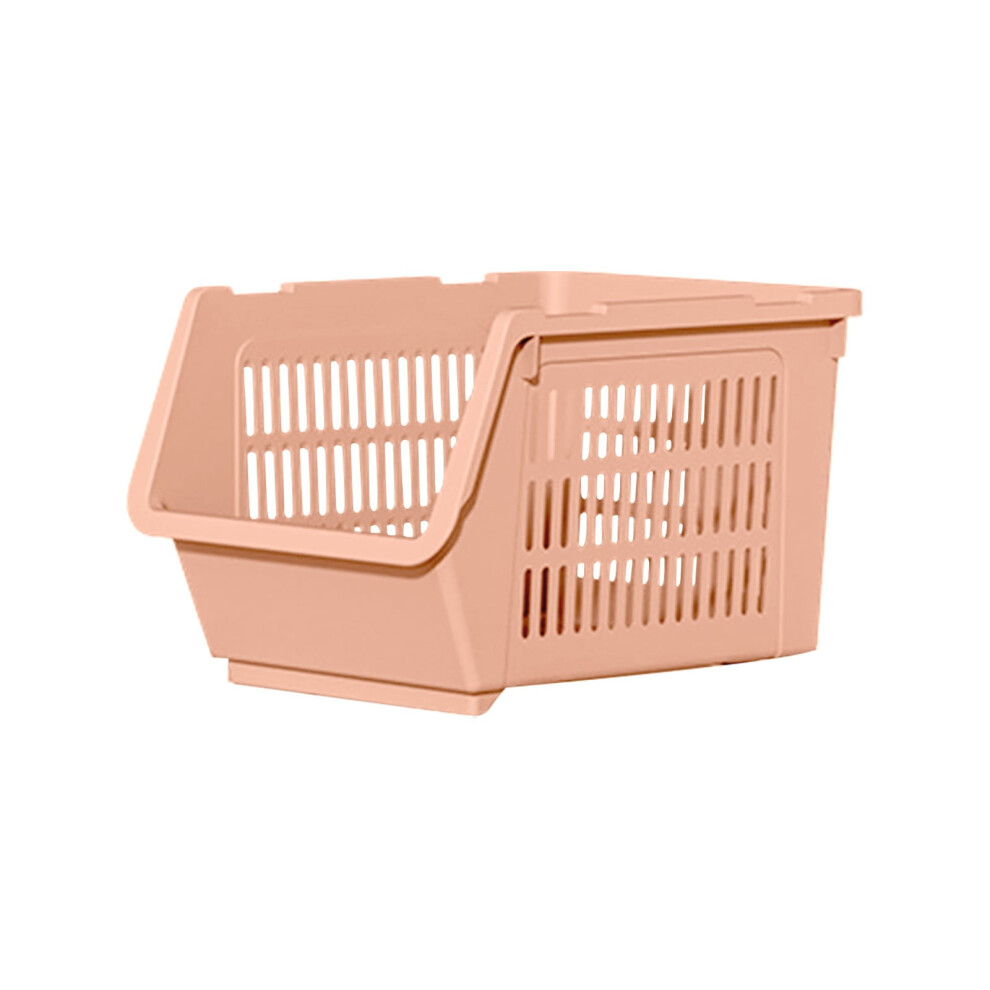 Plastic Stackable Pantry Baskets 4-Pack