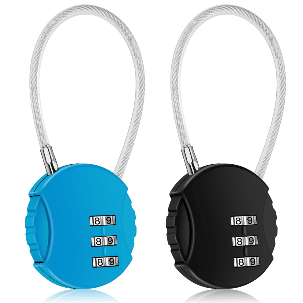 2-Pack 3-Digit Combination Padlock For Luggage & Lockers 928792895034