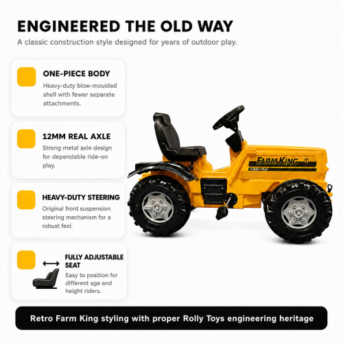 Rolly Toys Farm King Retro Ride-On Tractor 1