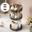 360 Degree Rotating Storage Tray for-cream white Double layer 2