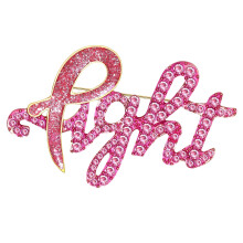 Delicate Pink Letters Lapel Pin Representing Courage And-1
