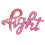 Delicate Pink Letters Lapel Pin Representing Courage And-1 1