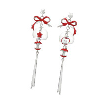 Stylish Copper Alloy Apples Bell Drop Earrings Trendy-earrings