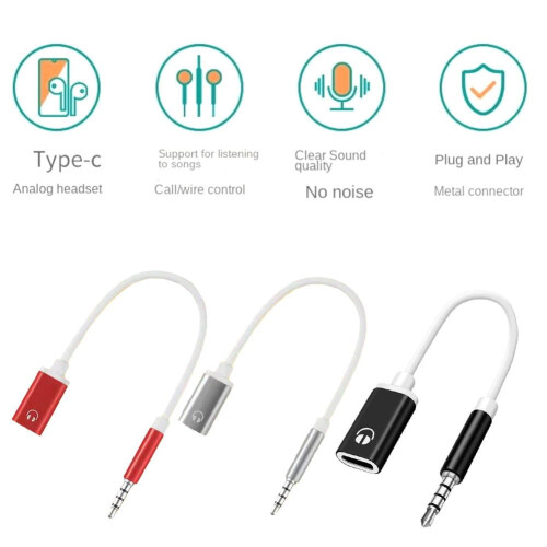 USB-C til 3,5 mm analog lydadapterkabel 1