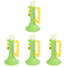 4Pcs Plastic Horn Toy Green Party Cheering Props Outdoor Noise Makers