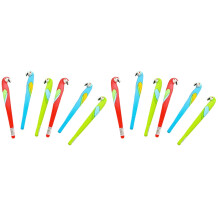 12Pcs Student Gel Pens Blue Ink Comfortable Grip Parrot Design
