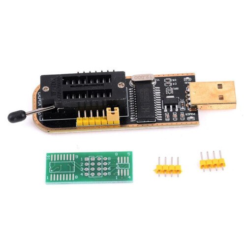 Programmateur USB CH341A avec clip SOIC8 et adaptateur 1,8 V 2