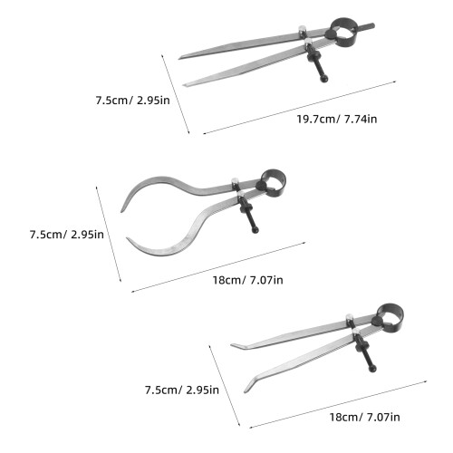 3Pcs Adjustable Metal Spring Caliper Precision Scribing Tool for Metal 1