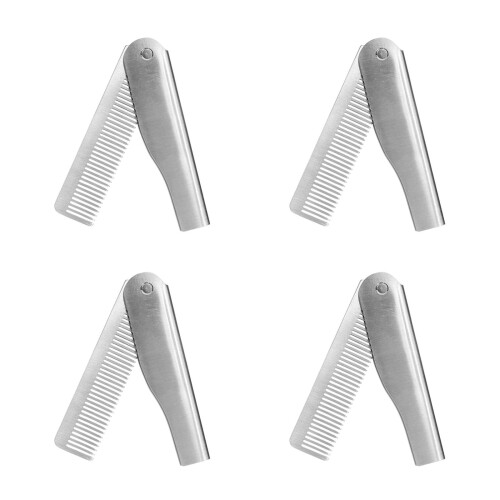 4Pièces Peignes En Acier Inoxydable Pour Voyage 1