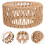 2Pcs Rustic Yellow Straw Rope Pendant Lamp Shade for Ceiling Light 8
