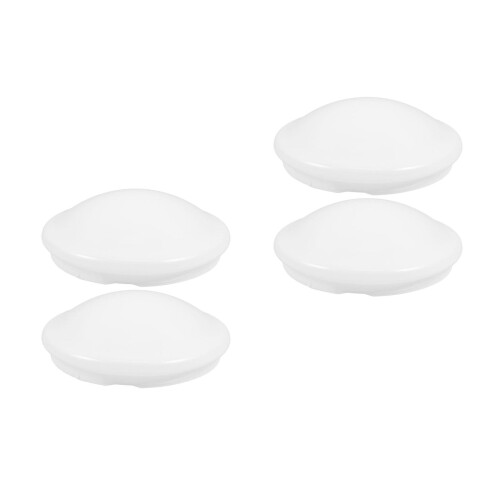4Pcs White Flush Mount Light Covers with Design 1
