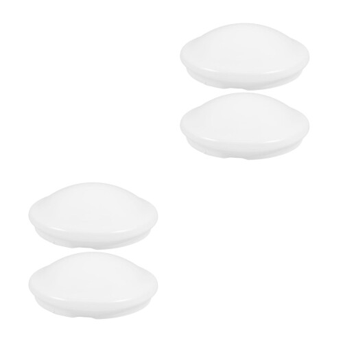 4Pcs White Flush Mount Light Covers with Design 2