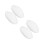 4Pcs White Flush Mount Light Covers with Design 4