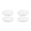 4Pcs White Flush Mount Light Covers with Design 5