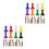 160Pcs Vibrant Colored Plastic Game Pieces for Board Game Accessories 3