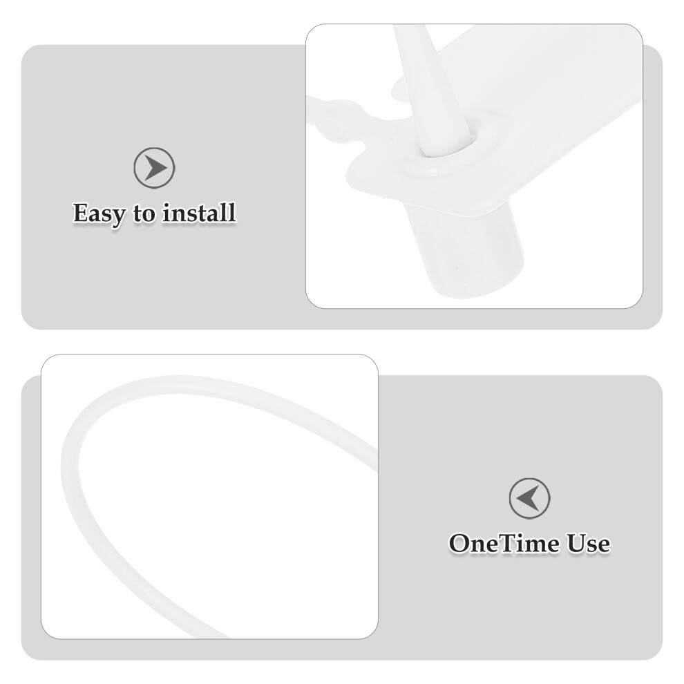 100Pcs White Plastic Disposable Tamper Proof Tags For Retail Clothes 3762132646866