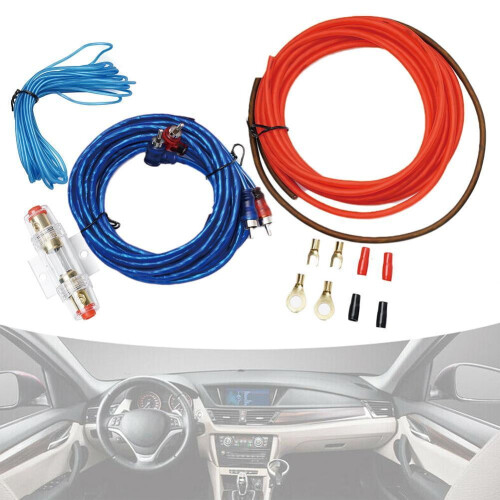 Kit di cablaggio per amplificatore per auto K-X9 8GA con cavi RCA 2