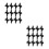 24Pcs Cross-Shaped Trampoline Pole Spacers Kit Black 3