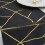 Chemin de table géométrique noir et or en polyester 30,5 x 274 cm 3
