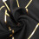 Chemin de table géométrique noir et or en polyester 30,5 x 274 cm 4