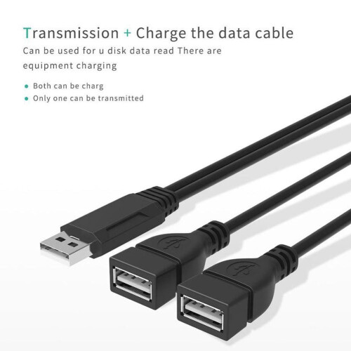 Καλώδιο διαχωριστή Y USB2.0 αρσενικό σε διπλό θηλυκό 2