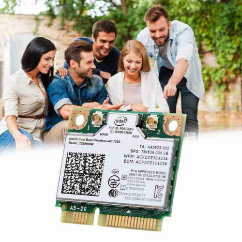 Dvoupásmový Wi-Fi + Bluetooth adaptér Intel7260HMW 2