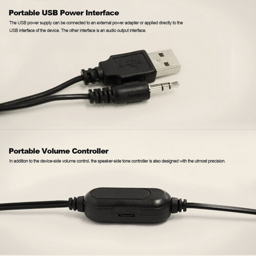 D-202USB kabelgebundene Computerlautsprecher mit Bass-Stereoklang 1
