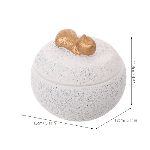 1White Dual-Compartment Ceramic Urn for Pet Ashes and Fur 1