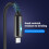 USB-C laddningskabel flätad med LED-ljus snabbladdning 2