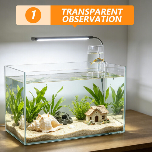 Plastic Hanging Aquarium Tank for Home with Auto Refill System 2