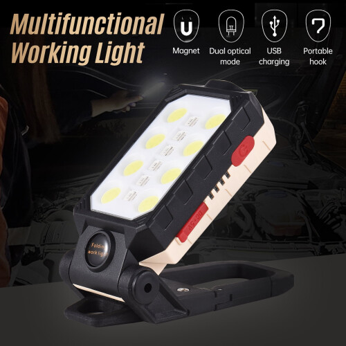 Φως εργασίας COB LED Περιστρεφόμενος 180 4 Λειτουργίες IPX6 2