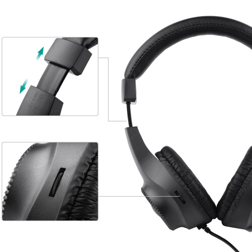 Fone de ouvido supra-auricular OWSOO com driver de 50 mm e fio estéreo. 1