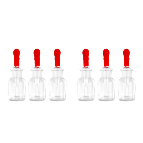 6Pcs Clear Glass Dropping Bottles Compact Refillable Perfume Bottles 2