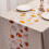Chemin de table citrouille dorée 274 cm (108 pouces) en polyester automnal 3