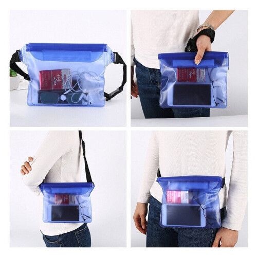 Bolsa impermeável para celular, tipo pochete, 21,8 x 15,7 cm 2