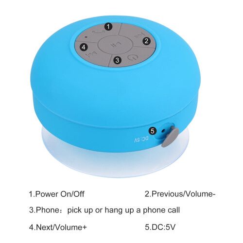 Tragbarer Bluetooth-Duschlautsprecher IPX6 1