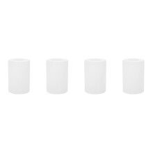 4Pcs White Glass Lamp Shade Replacement for Chandelier Light Fixtures