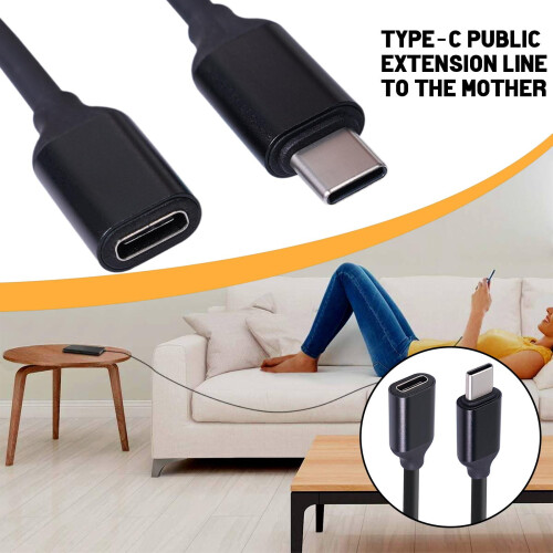 Prodlužovací kabel USB-C samec-samice s nabíjením PD 2